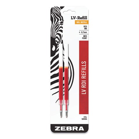Jf Refill For Jimnie, Sarasa, Sarasa, Ecosarasa, Orbitz, Z-grip, Z-grip And Gr8 Gel Roller Ball Pens, Medium, Red, 2-pack
