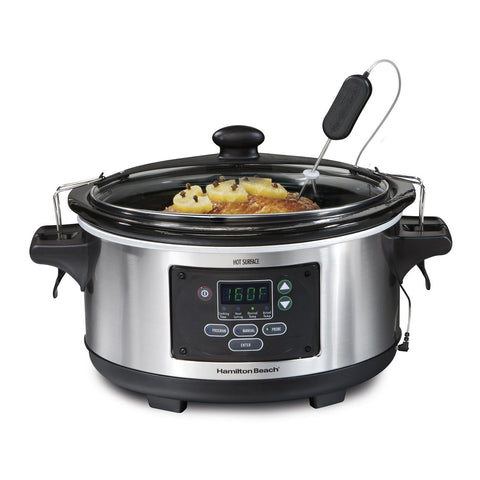 Hamilton Beach Set 'n Forget 6-Quart Programmable Slow Cooker-Silver