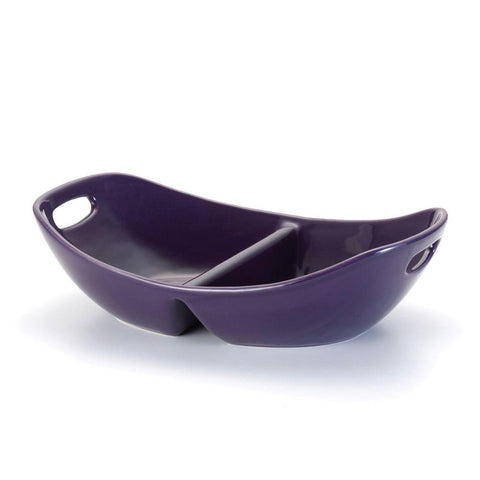 Rachael Ray 14 in. Divided Dish with Handles in Purple
