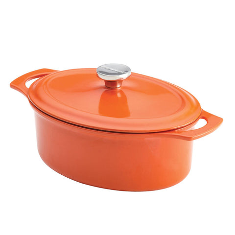 Rachael Ray 3.5 QT Cast Iron Oval Casserole -Orange