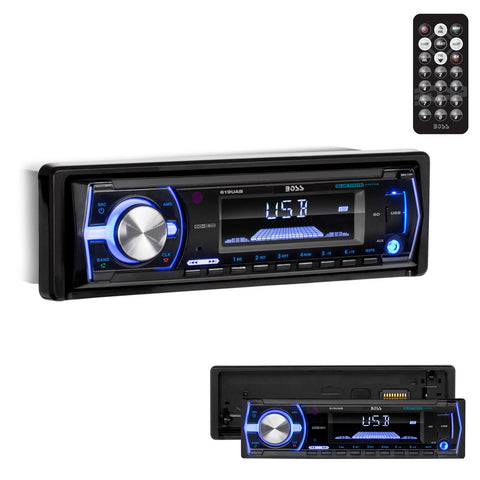 Single Din Mechless AM/FM Receiver, Bluetooth Enabled/Audio Streaming & USB, SD