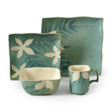 Spring Grove 16 pc Dinnerware Set, Green (Square)
