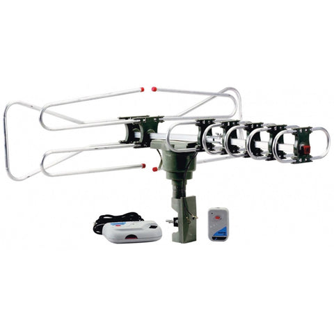 QFX HD/DTV/UHF/VHF/FM 360 Degree Motorized Rotating Antenna