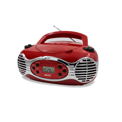 Retro CD Boombox FM PLL Radio-Red
