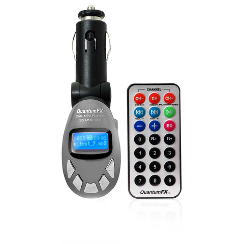 QFX Wireless FM Transmitter- Silver