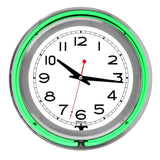 Neon 14.5" Circular Wall Double Green w/ Pull Chain