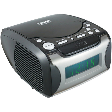 Naxa Digital Alarm Clock with Digital Tuning AM/FM Radio & CD Player