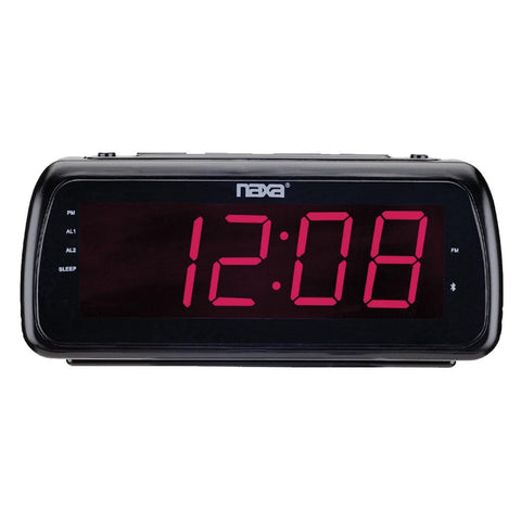 Naxa Easy-Read Dual Alarm Clock Radio with USB Charge Port