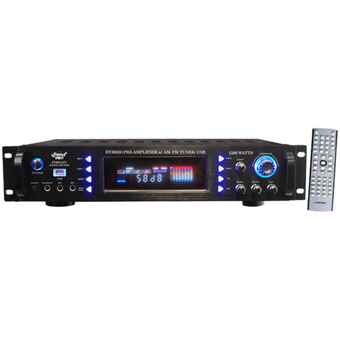 Pyle 1500 Watts Hybrid Pre Amplifier w/ AM/FM Tuner/ USB