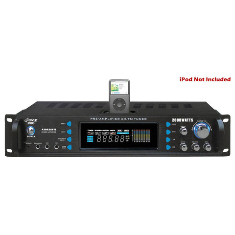 Pyle 2000 Watts Hybrid Receiver & Pre-Amplifier w/AM-FM Tuner/iPod Docking Station & Bluetooth