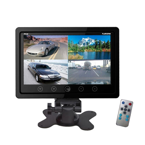 Pyle 9'' Quad TFT/LCD Video Monitor w/Headrest Shroud and BNC & RCA Connectors