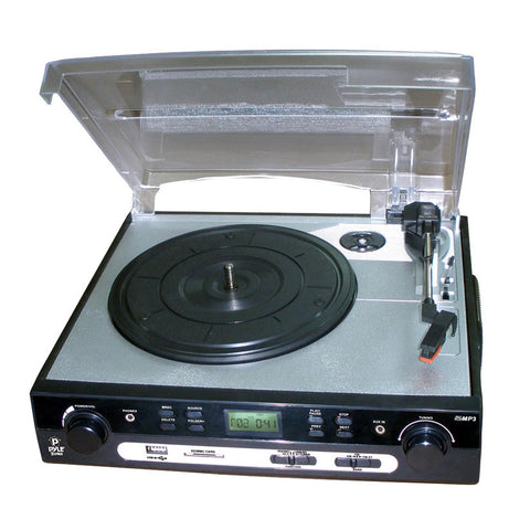 USB Turntable with direct-to-digital USB/SD Card Encoder & Built-in AM/FM Radio Conversion
