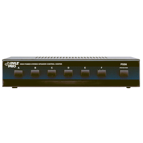 Pyle PSS6 6 Channel High Power Stereo Speaker Selector