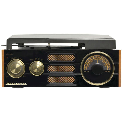3-Speed Stereo Turntable with AM/FM Stereo Radio