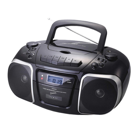Supersonic MP3/CD Player with USB/AUX Inputs, Cassette Recorder & AM/FM Radio