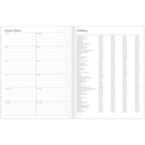 Workstyle Monthly Stitched Planner, Geometric Artwork, 11 X 8.5, Seaside Blue/gold Cover, 12-month (jan To Dec): 2025