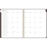 Workstyle Monthly Poly Planner, Geometric Artwork, 11 X 8.5, Java Brown/gold Cover, 12-month (jan To Dec): 2025