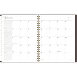 Workstyle Monthly Poly Planner, Geometric Artwork, 11 X 8.5, Java Brown/gold Cover, 12-month (jan To Dec): 2025