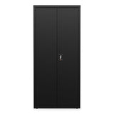 Economy Assembled Storage Cabinets, 3 Shelves, 30" X 15" X 66", Black