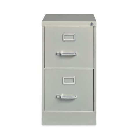 Two-drawer Economy Vertical File, Letter-size File Drawers, 15" X 22" X 28.37", Light Gray