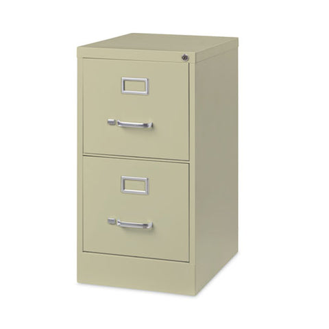 Two-drawer Economy Vertical File, Letter-size File Drawers, 15" X 22" X 28.37", Putty