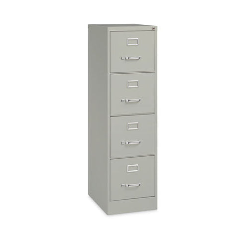 Four-drawer Economy Vertical File, Letter-size File Drawers, 15" X 22" X 52", Light Gray