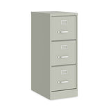 Three-drawer Economy Vertical File, Letter-size File Drawers, 15" X 22" X 40.19", Light Gray