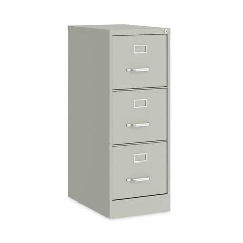 Three-drawer Economy Vertical File, Letter-size File Drawers, 15" X 22" X 40.19", Light Gray