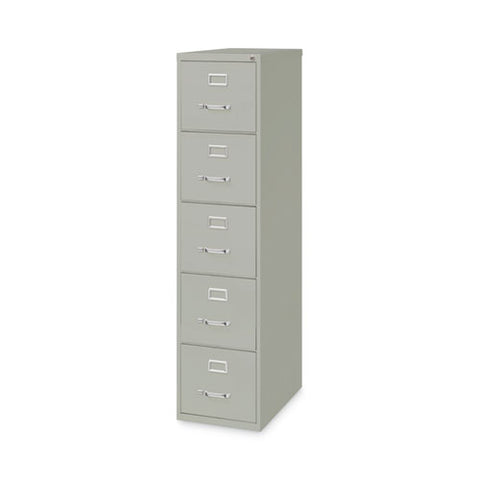 Five-drawer Economy Vertical File, Letter-size File Drawers, 15" X 26.5" X 61.37", Light Gray