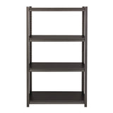 Steel Shelving Unit With Laminate Shelves, Four-shelf, 36w X 18d X 60h, Steel, Black/gun Metal Gray