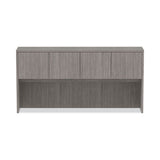Alera Valencia Series Hutch With Doors, 4 Compartments, 70.63w X 15d X 35.38h, Gray
