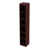 Alera Valencia Series Narrow Profile Bookcase, Six-shelf, 11.81w X 11.81d X 71.73h, Mahogany