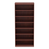 Alera Valencia Series Square Corner Bookcase, Seven-shelf, 35.63w X 11.81d X 83.86h, Cherry
