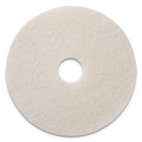 Polishing Pads, 19" Diameter, White, 5/carton