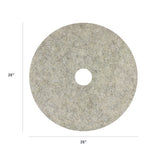 Combo Burnishing Pads, 28" Diameter, Gray, 5/carton