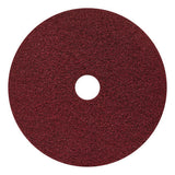 Black Diamond 400 Heavy-duty Cleaning Pad, 20" Diameter, 400 Grit, Black/red, 2/carton