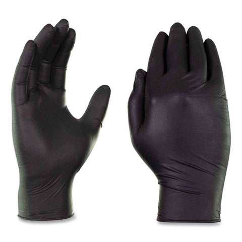 Nitrile Exam Gloves, Powder-free, 3 Mil, X-large, Black, 100/box, 10 Boxes/carton