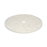 Natural Burnishing Floor Pads, 27" Diameter, White, 5/carton