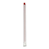 Wrapped Giant Straws, 7.75", Polypropylene, Red, 7,200/carton