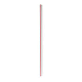Wrapped Giant Straws, 7.75", Polypropylene, Red/white Striped, 7,200/carton