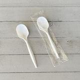 Mediumweight Polypropylene Cutlery, Teaspoon, White, 1,000/carton