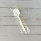 Mediumweight Polypropylene Cutlery, Teaspoon, White, 1,000/carton