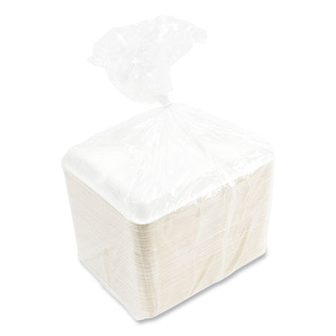 Bagasse Pfas-free Food Tray, 5-compartment, 8.26 X 0.98 X 10.9, White, Bamboo/sugarcane, 500/carton