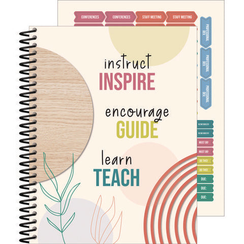 Teacher Planners, Weekly/monthly, Two-page Spread, 11 X 8.5, Multicolor Cover, True To You Theme