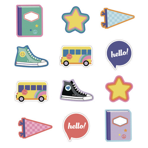 Assorted Colorful Cut-outs, We Stick Together Hello School, 36 Pieces