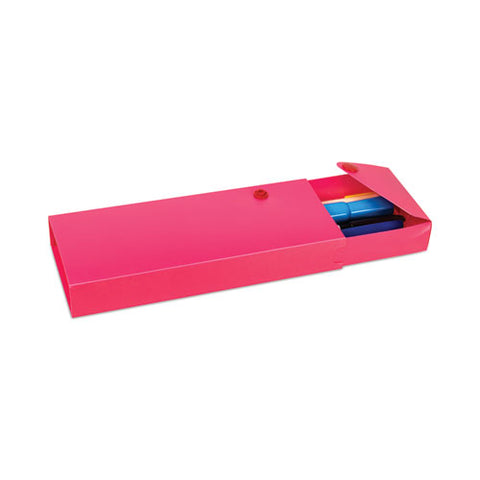 Slider Pencil Case, 11.43 X 9.5 X 0.6, Sandy Gray, Seafoam Green, Seaside Blue, Sunset Red, Sunny Yellow, 24/carton