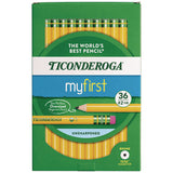 My First Woodcase Pencil With Eraser, 3.6 Mm, Hb (#2), Black Lead, Yellow Barrel, 36/pack