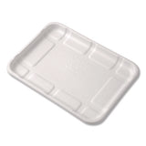 Meat And Produce Food Trays, 8.5 X 6.2 X 0.5, White, Sugarcane Fiber, 400/carton