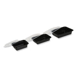 Food Container With Lid, 32 Oz, 8.81 X 6.02 X 2.24, Black/clear, Plastic, 150/carton