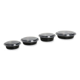 Food Container With Lid, 48 Oz, 8.85 X 8.85 X 2.24, Black/clear, Plastic, 150/carton